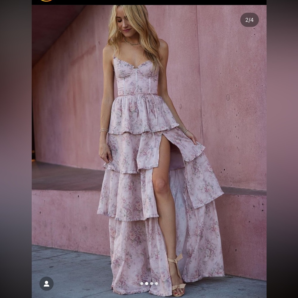 V. Chapman Caterina Dress in Blush Bouquet. Size 0